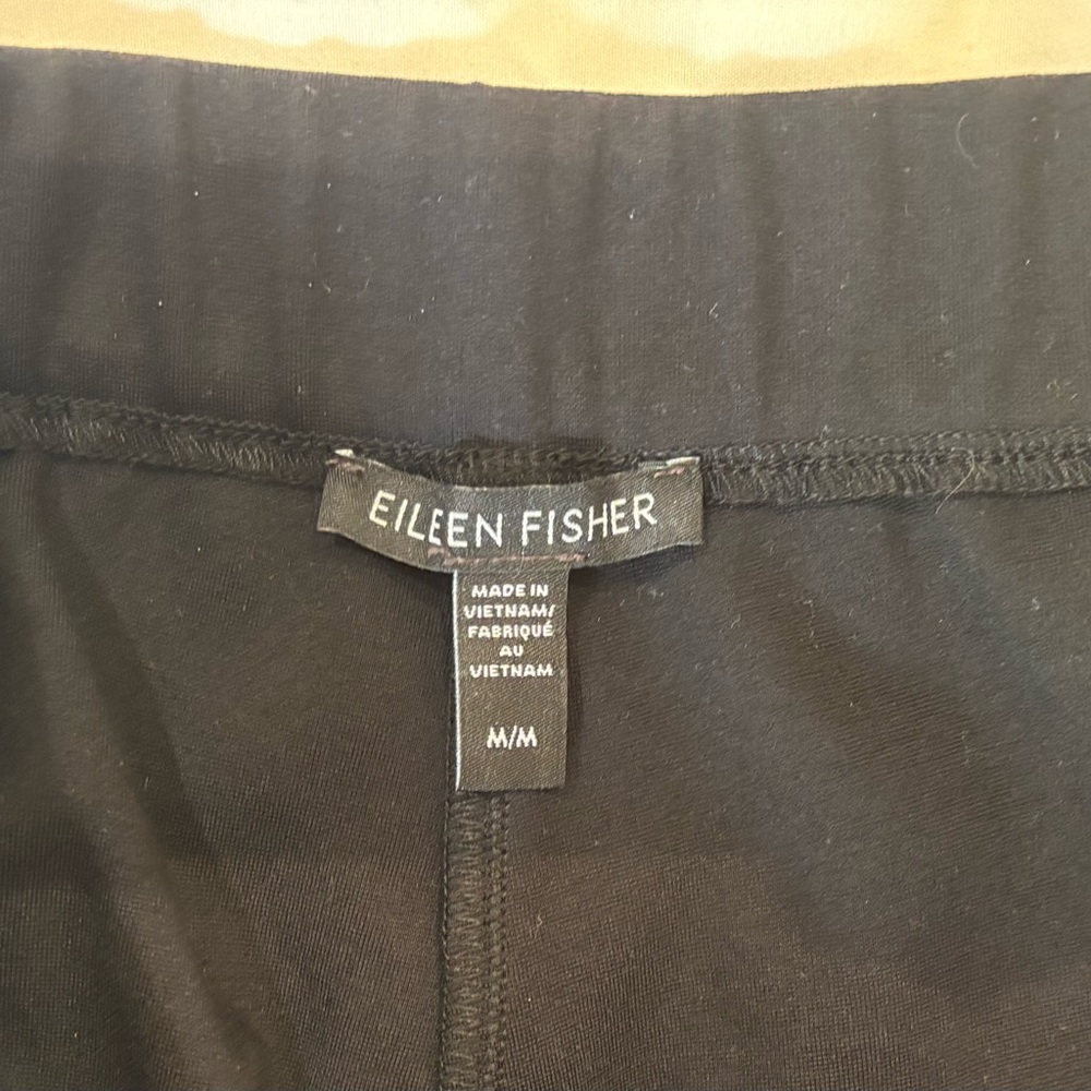 Eileen Fisher Black Straight-Leg Pants M